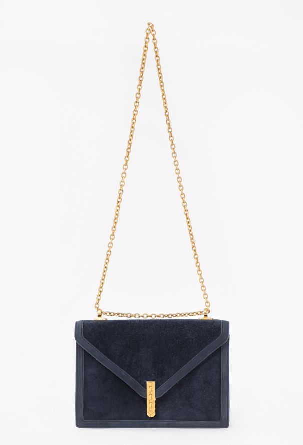 Hermès Rare '70s Bleu Marine Veau Doblis Alcazar Bag - 1