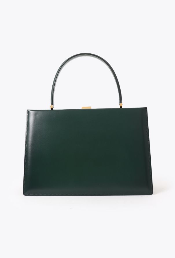 S/S 2017 Medium Dark Green Clasp Bag - Céline | Authentic