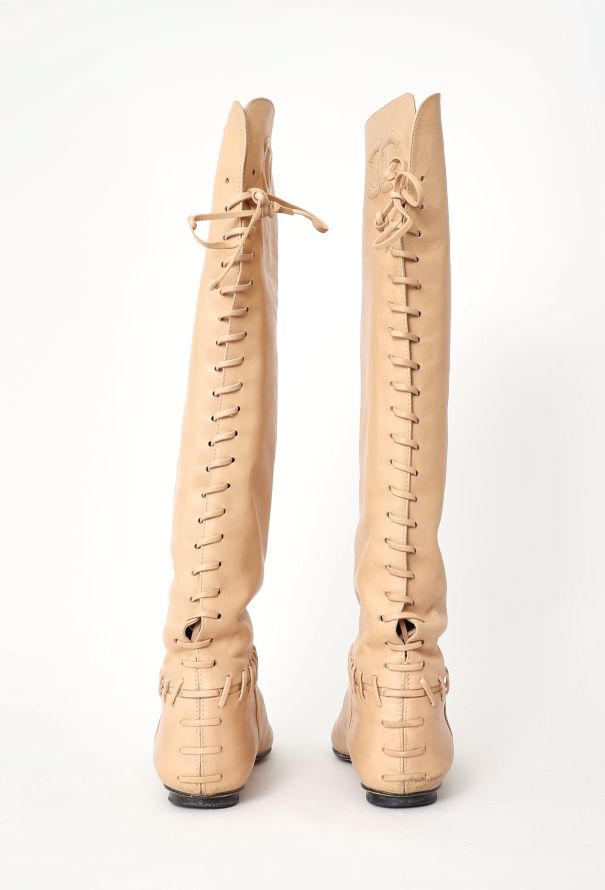 Chanel Resort 2011 Leather Lace-Up Boots - 6 Chanel Resort 2011 Leather Lace-Up Boots - 6