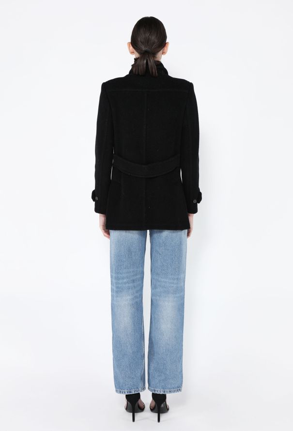 Prada 1996 Classic Wool Peacoat - 5