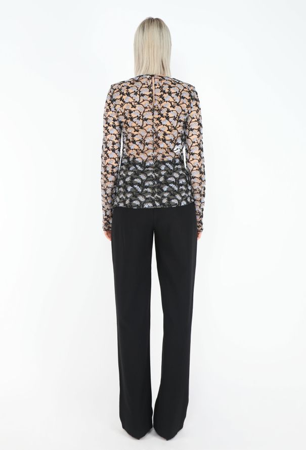 Dior Pre-Fall 2016 Embroidered Mesh Top - 7