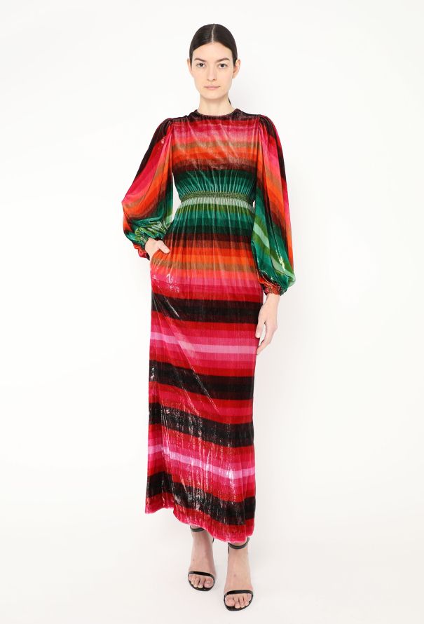 Valentino S/S 2019 Iridescent Velvet Dress - 1
