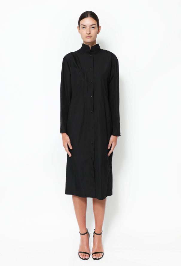 Exquisite Vintage Claude Montana '80s Open-Back Cotton Dress - 1