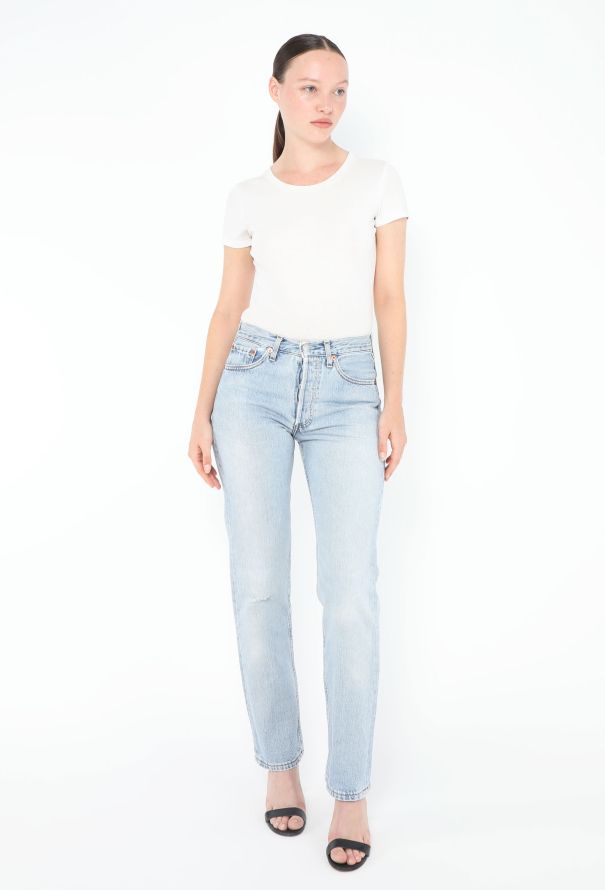 Levi's Distressed Tapered 501 Jeans - 3 Levi's Distressed Tapered 501 Jeans - 3