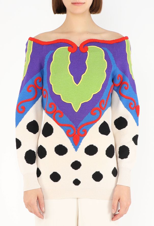 Gianni Versace Patchwork Intarsia Sweater, 1989 - 3