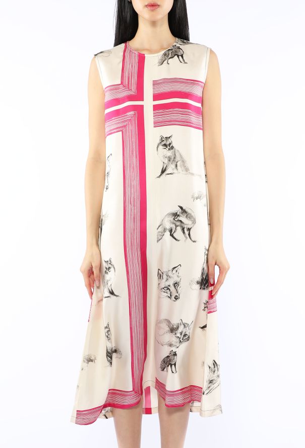 Céline Fox Print Silk Dress, 2015 - 4