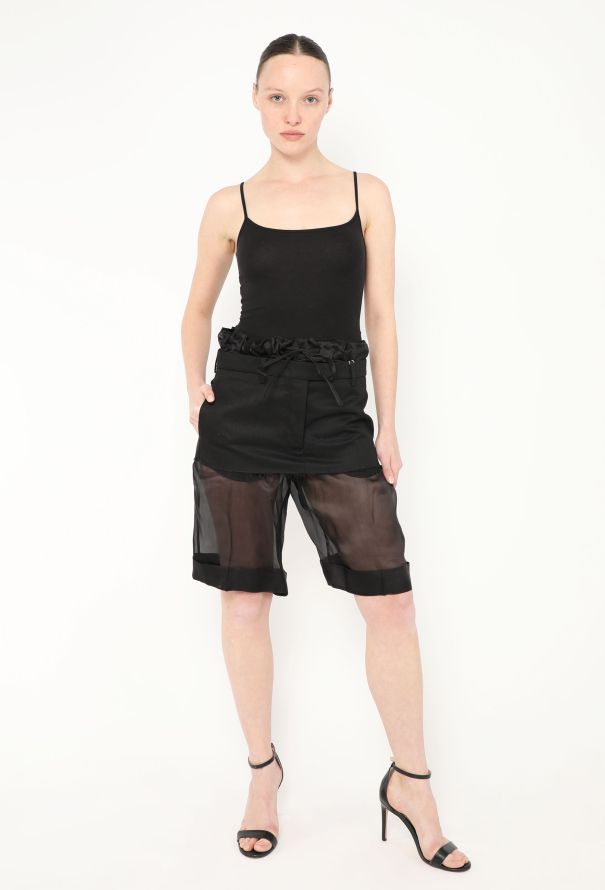 Maison Margiela 2024 Organza Overlay Shorts - 1
