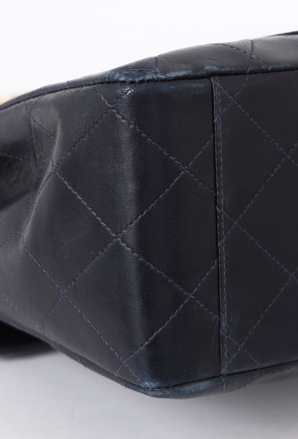 Chanel '90s Navy Maxi Timeless Bag - 11