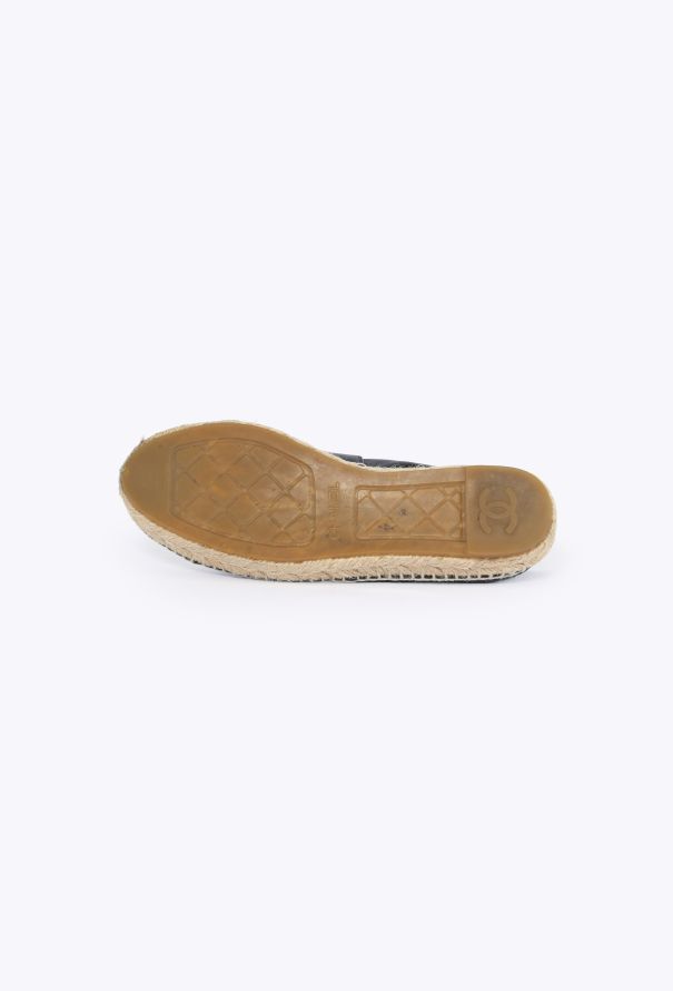 Chanel Leather 'CC' Espadrille Flats - 5