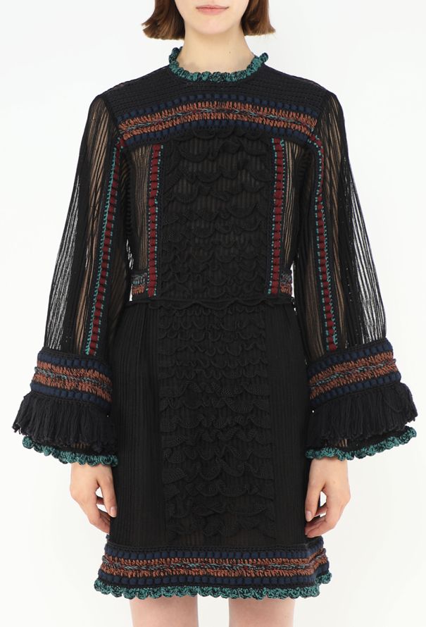 Valentino S/S 2016 Embroidered Silk Dress - 1