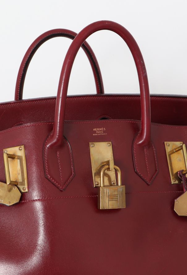 Hermès '80s Rouge H Box Haut à Courroies 50 - 14 Hermès '80s Rouge H Box Haut à Courroies 50 - 14