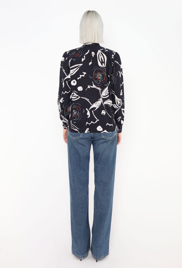 Saint Laurent Rare S/S 1980 Graphic Floral Shirt - 6