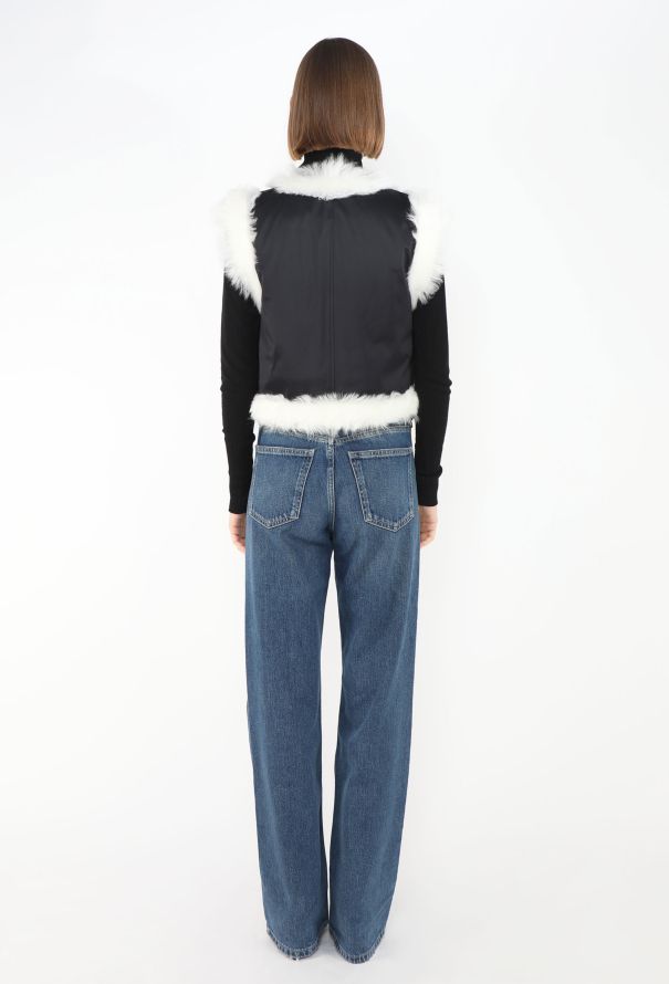 Chanel 2023 Coco Neige Reversible Shearling Vest - 10