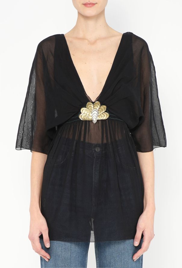 Chloé S/S 2003 Embellished Voile Tunic - 1