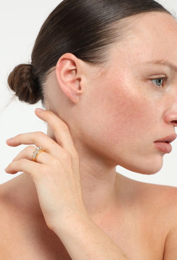 Boucheron Vintage 18K Yellow Gold & Diamond Axelle Ring - 4