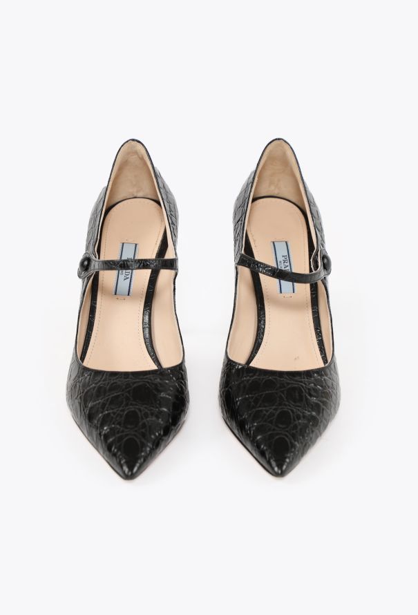 Prada 2021 St. Cocco Embossed Pumps - 3