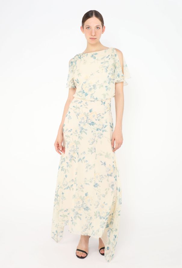 Céline 2020 Blooming Floral Chiffon Dress - 3