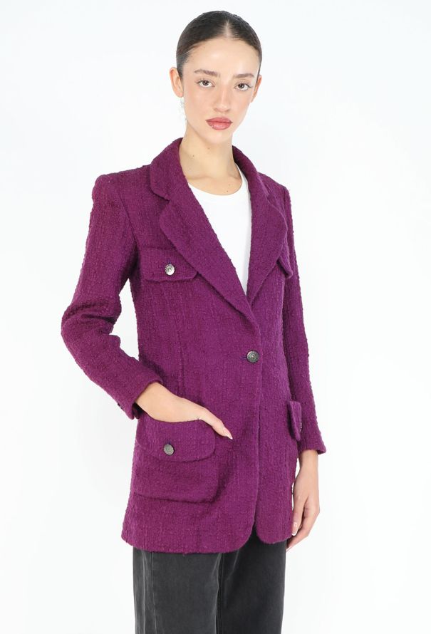 Chanel Fall 1997 Notched Tweed Jacket - 4