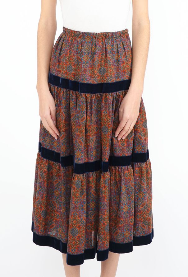 Saint Laurent Late '70s Russian Tiered Peasant Skirt - 3