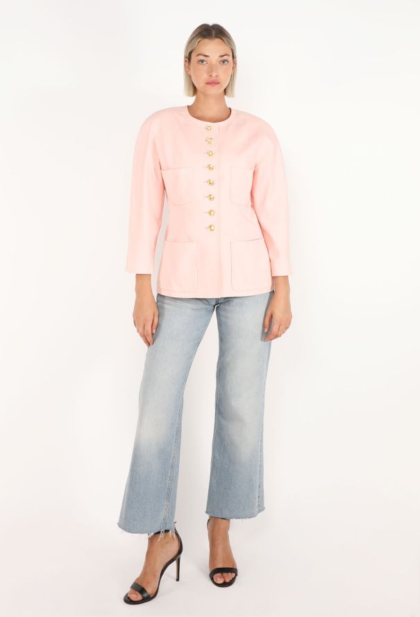 Chanel Collarless 'CC' Cotton Ensemble, S/S 1991 - 4