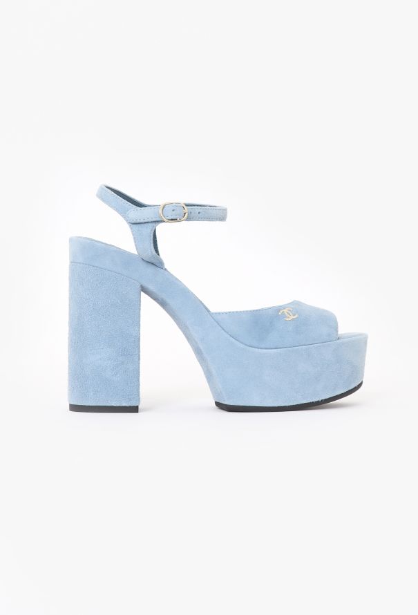 Chanel 2023 Suede Platform Pumps - 1