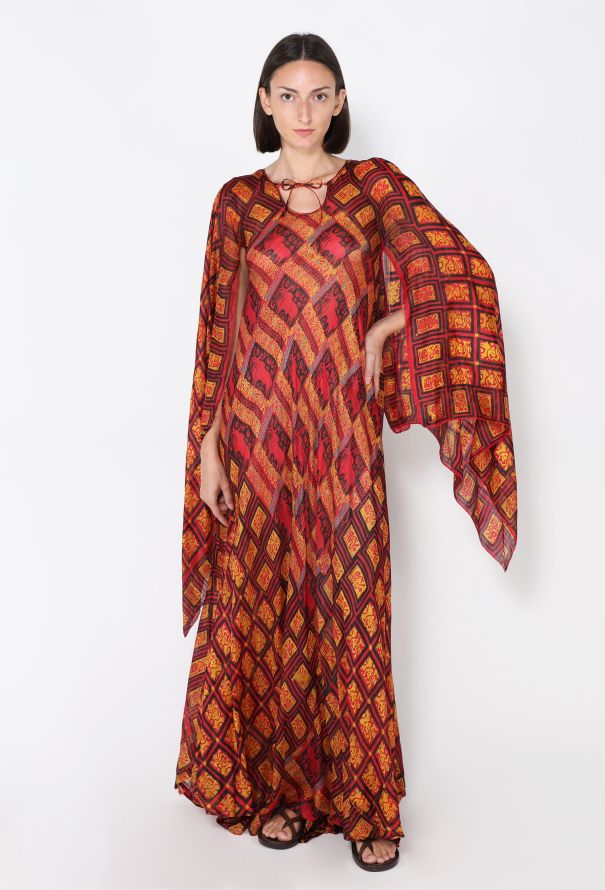 Authentic Indian Silk Kaftan, 1970s - 1