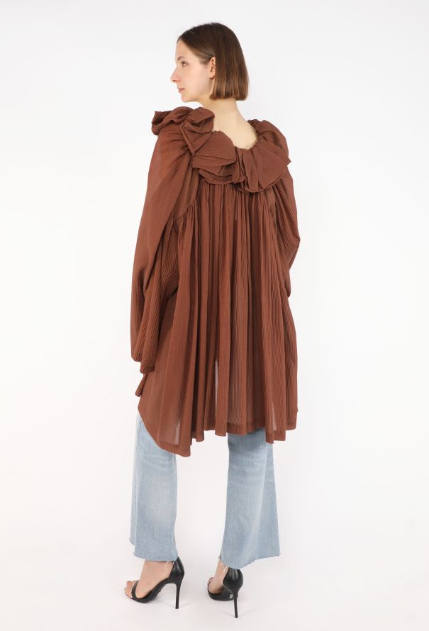 Romeo Gigli Ruffled Trim Cotton Tunic, F/W 1990 - 7