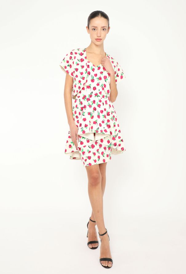 Guy Laroche '80s Floral Piqué Dress - 4
