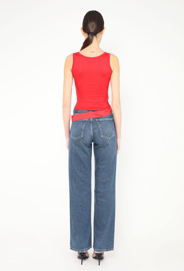 Helmut Lang Rare S/S 1997 Asymmetrical Belted Tank - 4 Helmut Lang Rare S/S 1997 Asymmetrical Belted Tank - 4