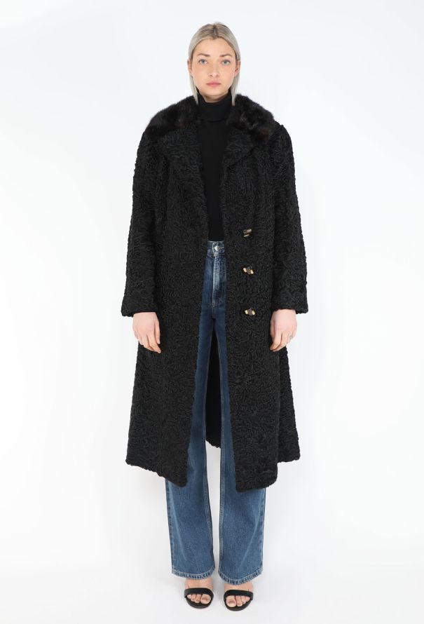 1950s Astrakhan & Fox Fur Coat - 1