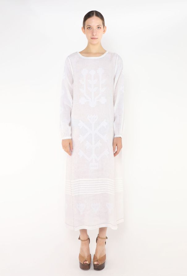 Vita Kin Embroidered Linen Kaftan - 1