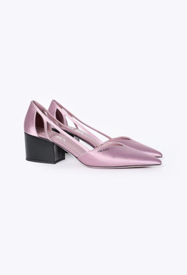 Prada F/W 2024 Cut-Out Satin Heels - 3
