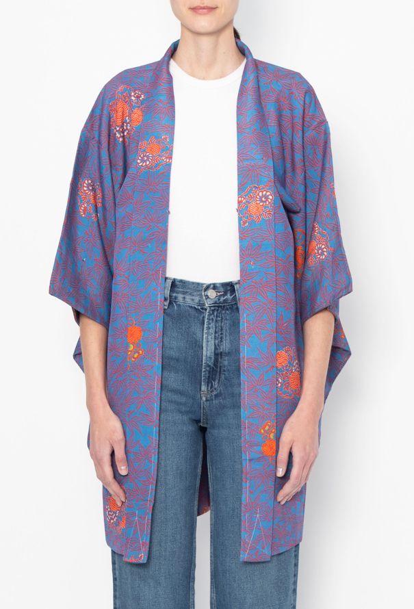 World Treasures Authentic Printed Silk Kimono - 1