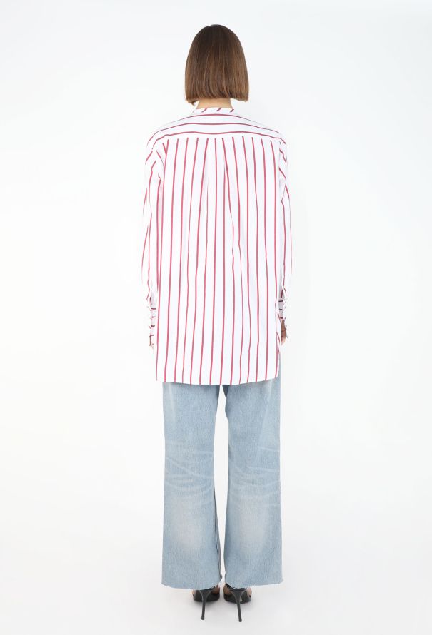 Céline Striped Cotton Bib Tunic - 5