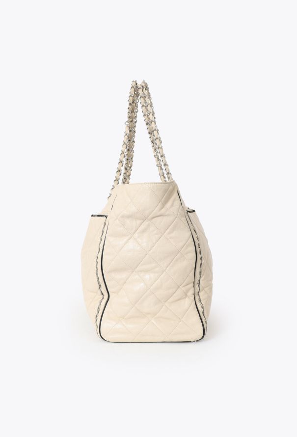 Chanel Off-White East West Reissue Tote Bag - 5