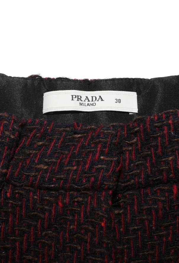 Prada High-Waisted Tweed Trousers - 5
