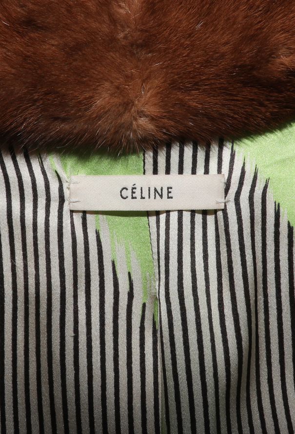 Céline RARE Pre-Fall 2015 Belted Mink Coat - 8