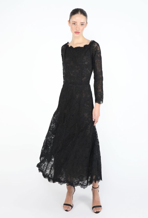 Saint Laurent 1999 Haute Couture  Raschel Flared Dress - 1