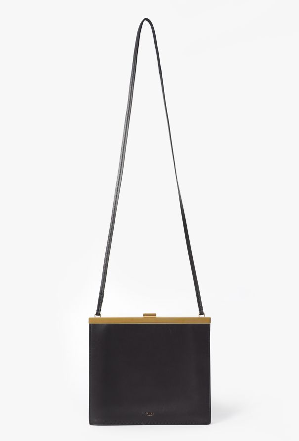 Céline Mini Leather Clasp Bag Brown - 1