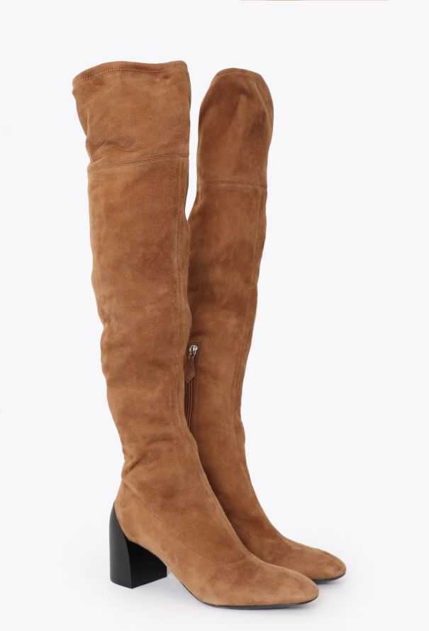 Hermès F/W 2019 Thigh-High Suede Boots - 3