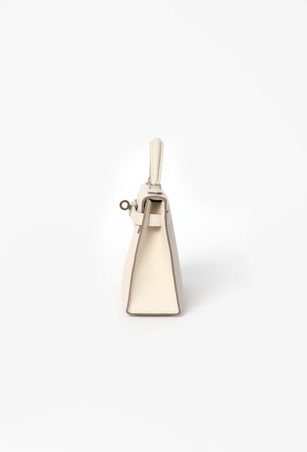 Hermès Craie Epsom Mini Kelly II Sellier Electrum - 6 Hermès Craie Epsom Mini Kelly II Sellier Electrum - 6