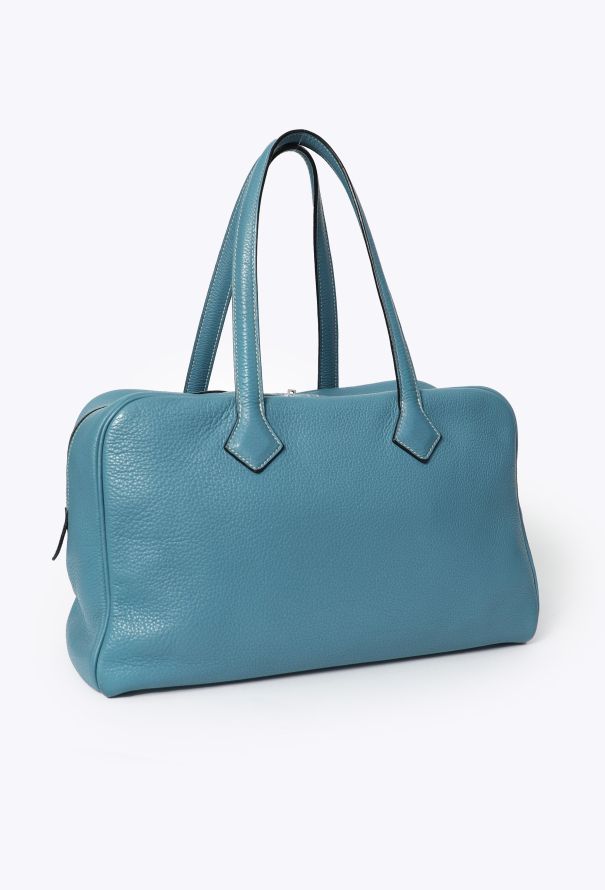 Hermès Blue Jean Taurillon Clémence Victoria 35 - 2