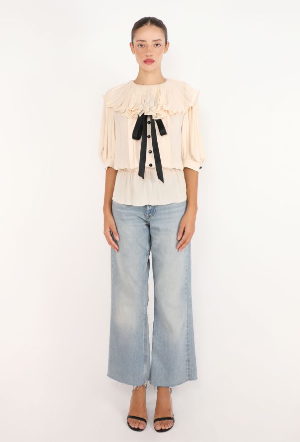Nina Ricci Ruffled Silk Crêpe Blouse - 2