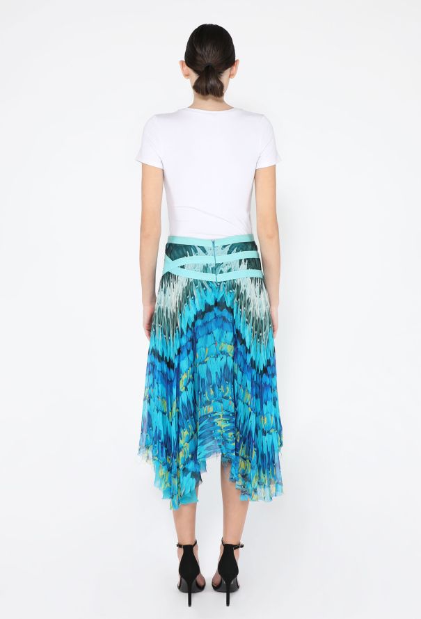 Alexander McQueen 'Irere' Feather Printed Skirt, S/S 2003 - 4