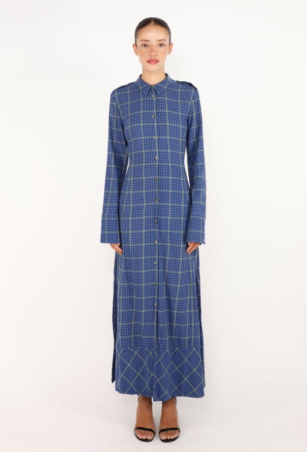 Khaite Tartan Flannel Maxi Dress, F/W 2018 - 1