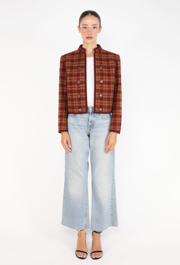 Saint Laurent Plaid Bolero Jacket, F/W 1983 - 1
