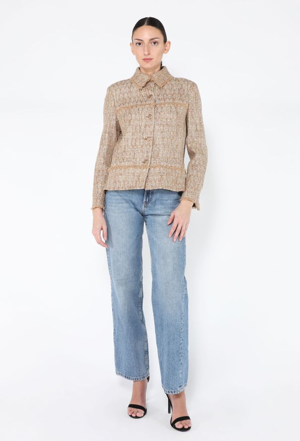 Chanel S/S 2005 Tweed Frayed Jacket - 2