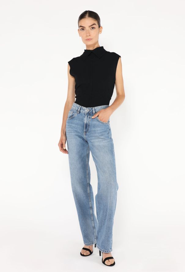 Alaïa S/S 1989 Collared Jersey Bodysuit - 4 Alaïa S/S 1989 Collared Jersey Bodysuit - 4