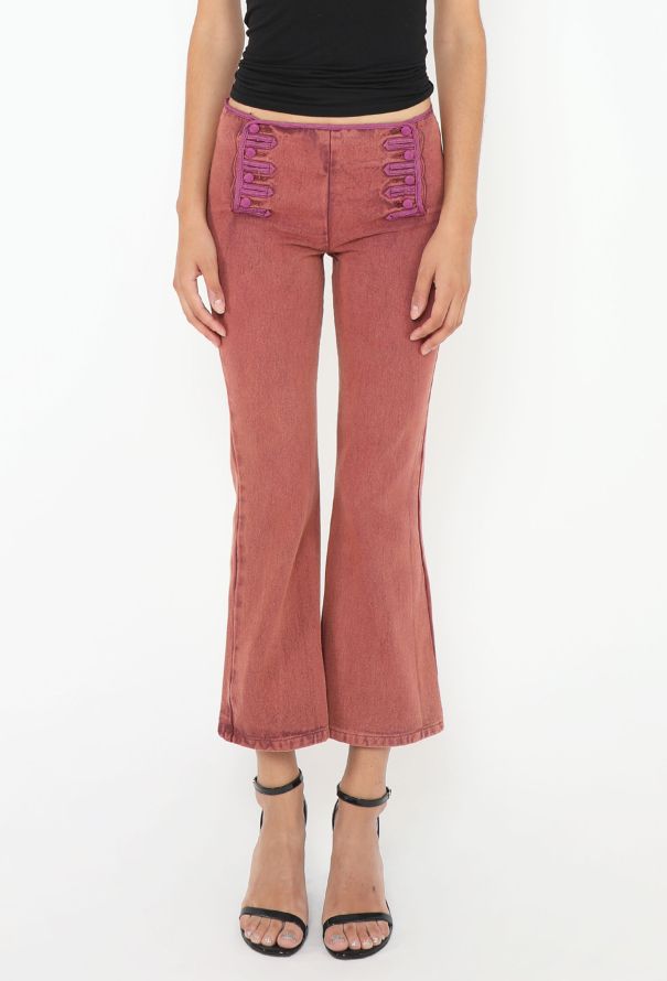 Chloé F/W 2002 Embroidered Sailor Jeans - 5