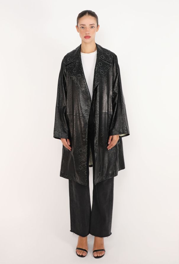 Alaïa Perforated Leather Trench Coat, S/S 1989 - 6
